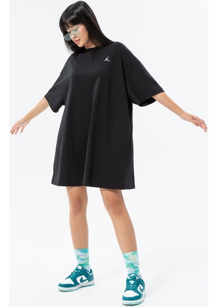 Jordan Essentials Oversize T-Shirt Dress Kadın Oversize Tişört Elbise Siyah fırsatları