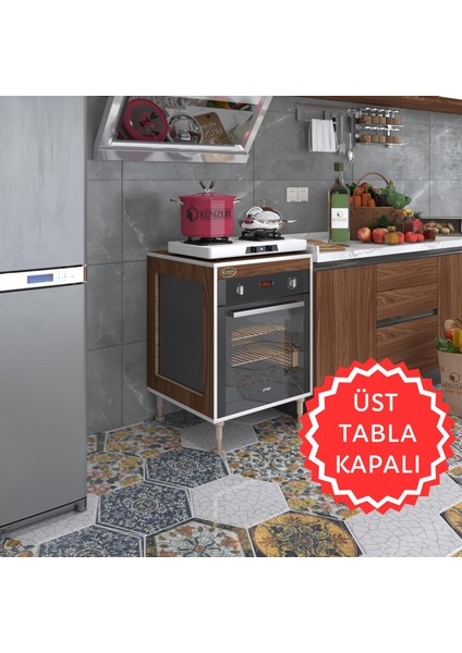Kenzlife ankastre modülü kabini esena mono3 cvz 89-81*60*56 fırın ocak dolabı ayarlı ayaklı üstü kapalı