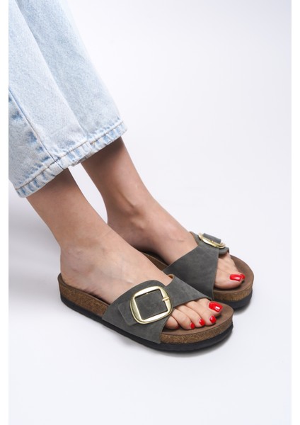 Hosrathla Kadın Tek Tokalı Terlik 0012603