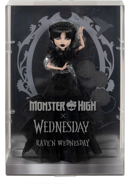 Hxj03 Monster High Wednesday Balo Elbiseli Bebek