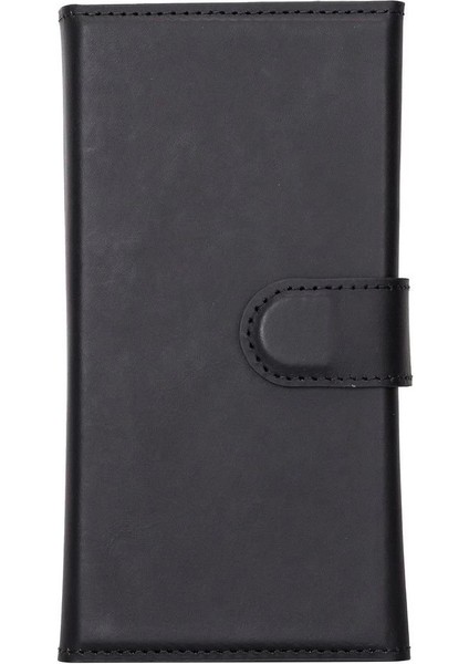 Apple iPhone 13 Pro Uyumlu Deri Cüzdanlı Kılıf Santa G1 Siyah modelleri