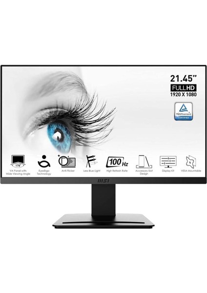Msı 21.5 Va Pro MP223 1ms 100HZ HDMI Ev Ofis Tip Monitör 1920X1080
