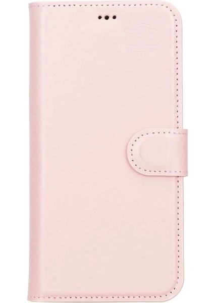 Apple iPhone 13 Pro Max Uyumlu Deri Cüzdanlı Kılıf Nu2 Pembe fırsatları