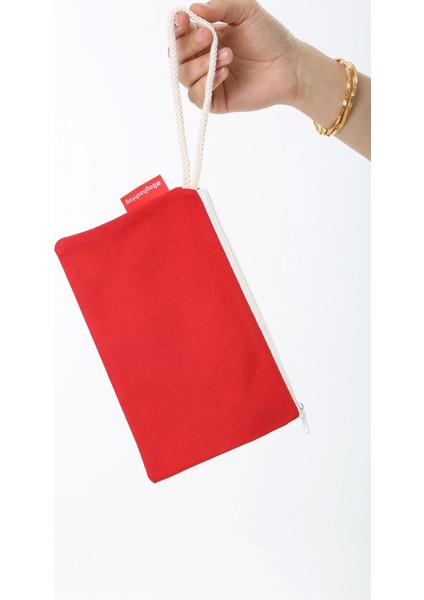 Baghashtag Kırmızı Clutch Bez Çanta