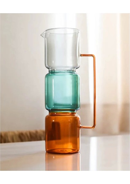1670 ml Renkli Cam Sürahi