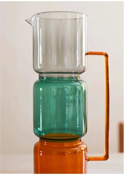 1670 ml Renkli Cam Sürahi