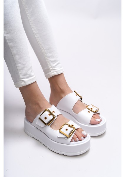 Winledha Kadın Çift Tokalı Terlik 001278