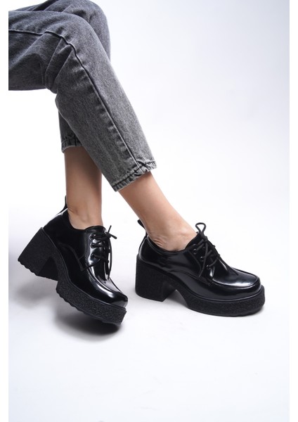 Qerekna Kadın Topuklu Bağcıklı Loafer 00121500