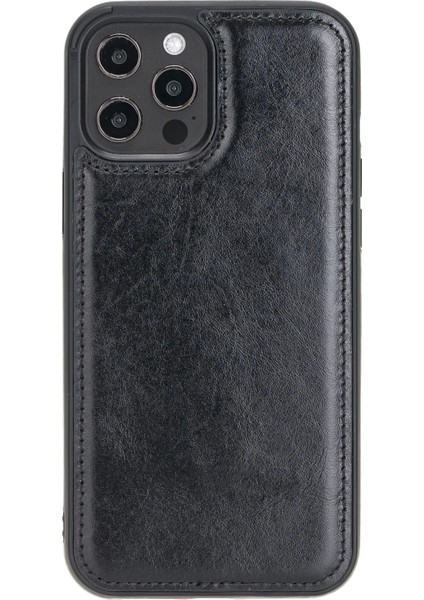 Apple iPhone 12 Pro Max Uyumlu Deri Arka Kapak Rst1 Siyah indirimleri
