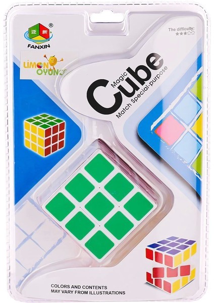 581-5-5D Magic Zeka Küpü 3X3X3 -Limon Oyuncak