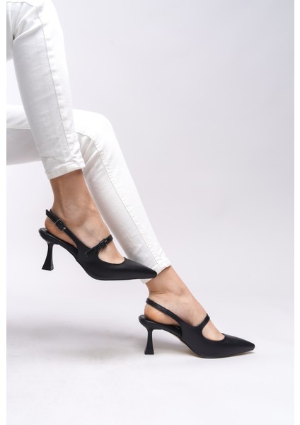 Melilendra Kadın Arkası Açık Sivri Burun Stiletto 0012701