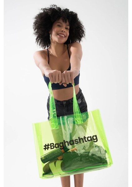 Baghashtag Yeşil Şeffaf Plaj Çantası