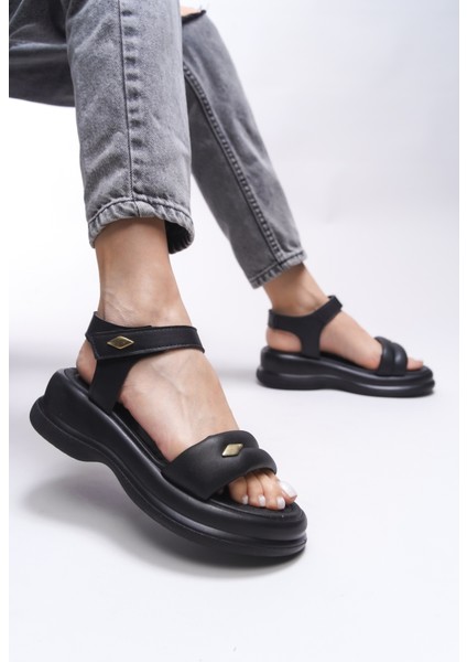 Kadın Sandalet Rahat ve Şık Tasarım ile Günlük Kullanım için Siyah fırsatları