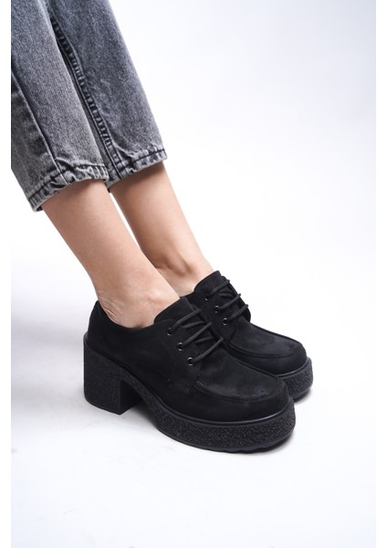 Qerekna Kadın Topuklu Bağcıklı Loafer 00121500