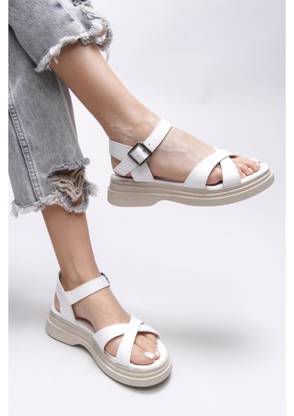 Iselgalyn Kadın Sandalet Beyaz Renk 0012215 modelleri