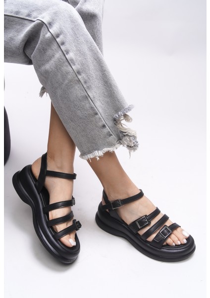 Oselnath Kadın Sandalet Siyah Renk 00121025 fiyatları