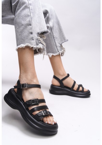Oselnath Kadın Sandalet Siyah Renk 00121025 fırsatları
