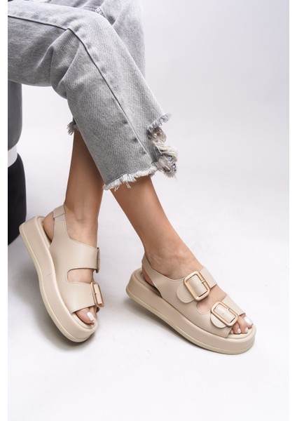 Kadın Çift Tokalı Sandalet Şık Tasarım ve Rahat Kullanım 0012793 fiyatları