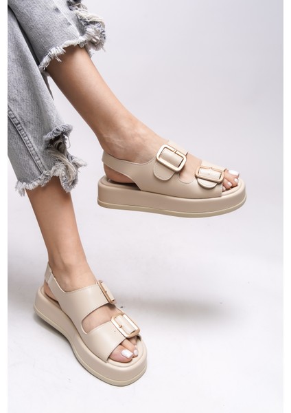 Kadın Çift Tokalı Sandalet Şık Tasarım ve Rahat Kullanım 0012793 modelleri