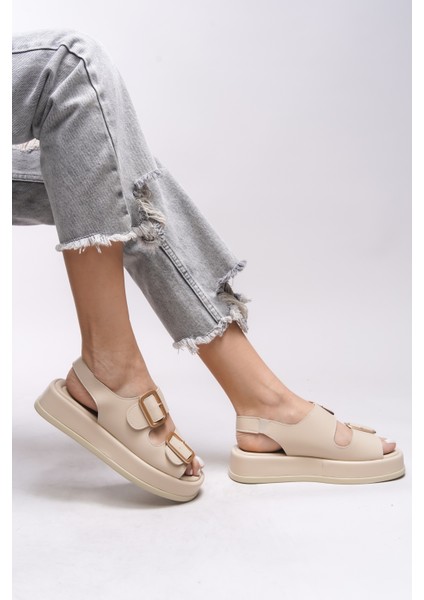 Kadın Çift Tokalı Sandalet Şık Tasarım ve Rahat Kullanım 0012793 indirimleri
