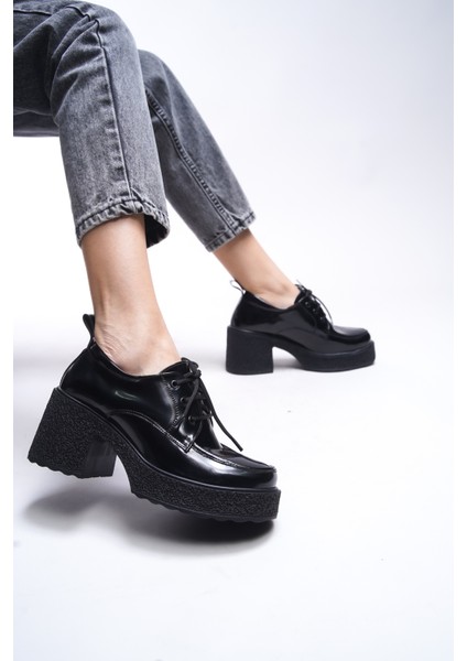 Qerekna Kadın Topuklu Bağcıklı Loafer 00121500 fırsatları