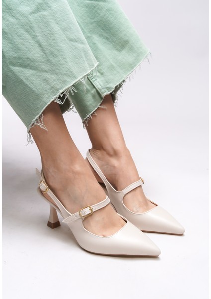 Melilendra Kadın Arkası Açık Sivri Burun Stiletto 0012701