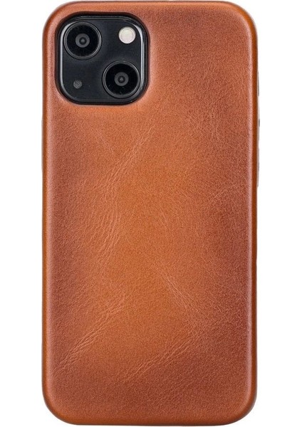Apple iPhone 13 Uyumlu Deri Arka Kapak Rock RST2EF Taba