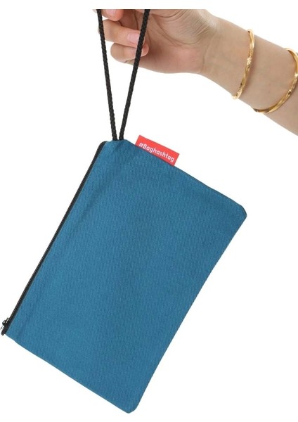 Baghashtag Lacivert Clutch Bez Çanta