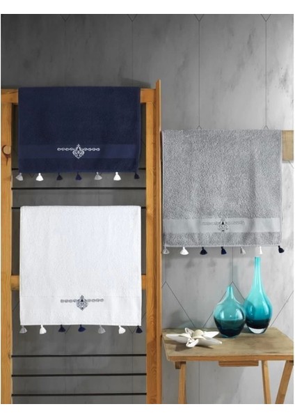 Cotton Box Fit V2 50X90 3'lü Havlu Seti Lacivert/beyaz/gri fiyatları