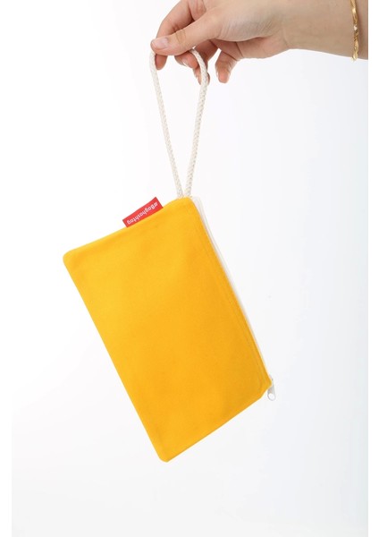 Baghashtag Sarı Clutch Bez Çanta