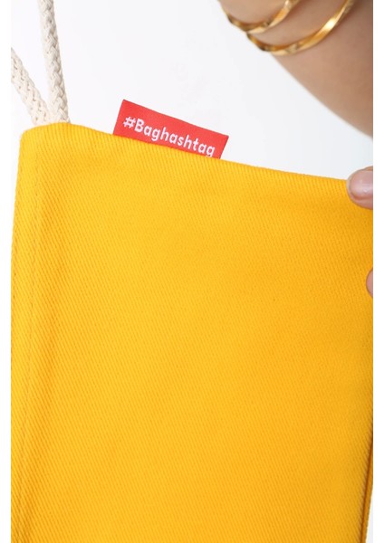Baghashtag Sarı Clutch Bez Çanta