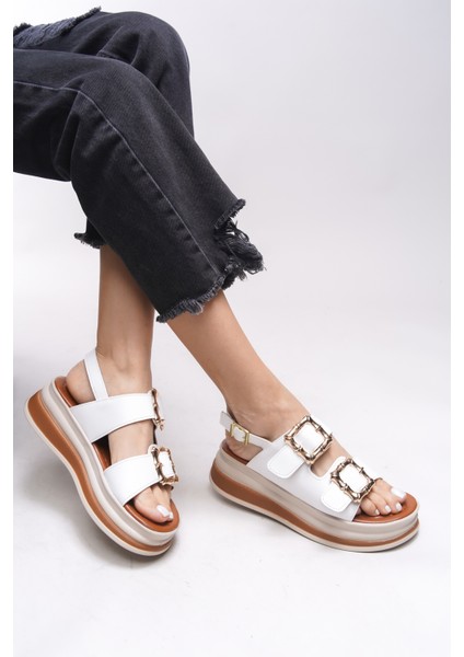 Alyfarrel Kadın Sandalet Beyaz Renk 0012319 fiyatları