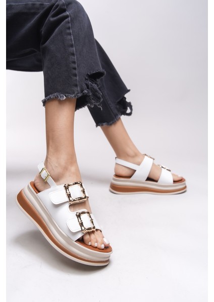 Alyfarrel Kadın Sandalet Beyaz Renk 0012319 fırsatları