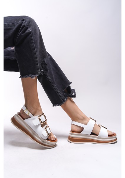 Alyfarrel Kadın Sandalet Beyaz Renk 0012319 indirimleri