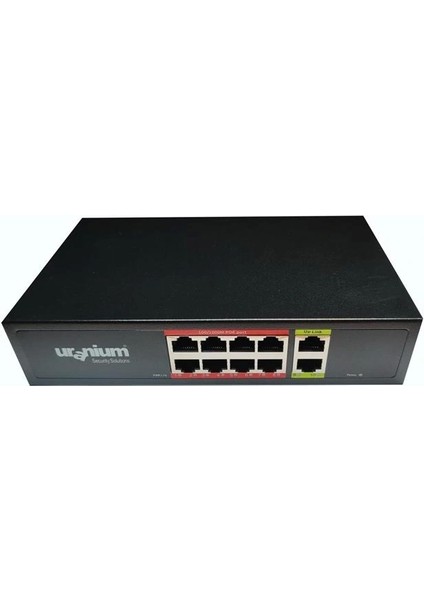 Uranıum POE-G8002-96W 8 Port Gıgabıt + 2 Port Gıgabıt RJ45 Uplınk Poe Swıtch (Realtek Chıpset)