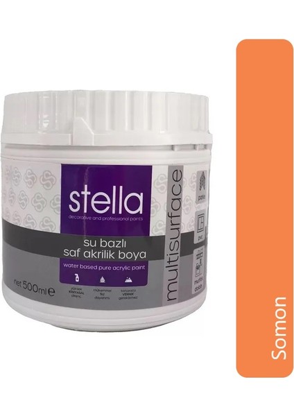 Su Bazlı Saf Akrilik Boya 500ML Somon