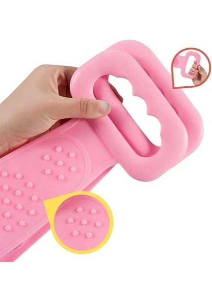 Çift Taraflı Banyo Hamam Lifi Silikon Masajlı Yumuşak Duş Lifi Hazır Banyo Kesesi -1 Adet Stokta Olan Renk Gönderilir