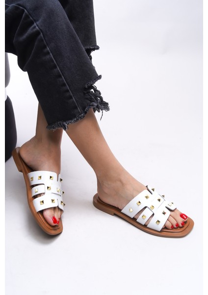 Elyeraera Kadın Hakiki Deri Terlik 00120761 fiyatları