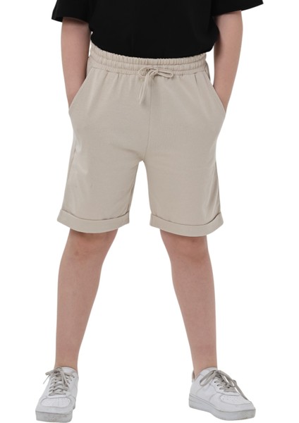 Erkek Çocuk Basic Pamuklu Penye Double Paça Cepli Şort