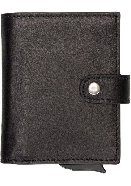Palermo Deri Cüzdan Kartlık Mekanizmalı Rst1 Siyah