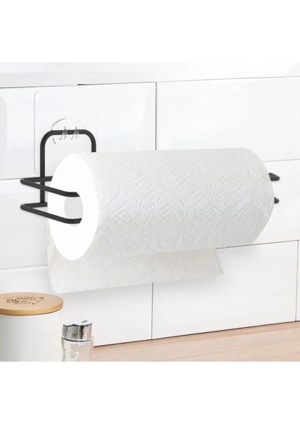 Kendiliğinden Yapışkanlı Krom Paslanmaz Metal Havlu Kağıtlık Aparatı