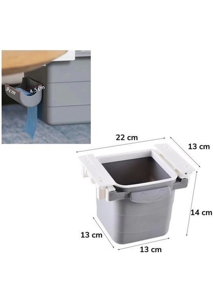 Mini Masa Çöp Kovası Plastik Tezgah Altı Geri Çekilebilir Yapışkanlı Görünmez Bölme Pratik fiyatları