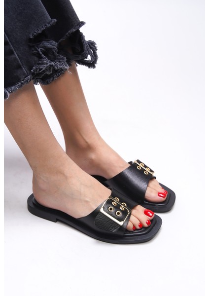 Brenthaela Kadın Hakiki Deri Terlik 00120764