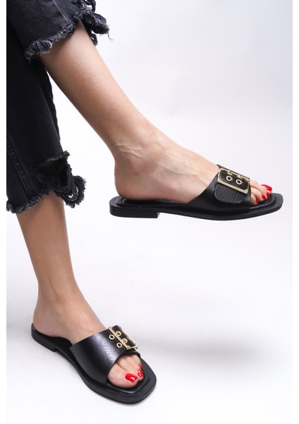 Brenthaela Kadın Hakiki Deri Terlik 00120764 modelleri