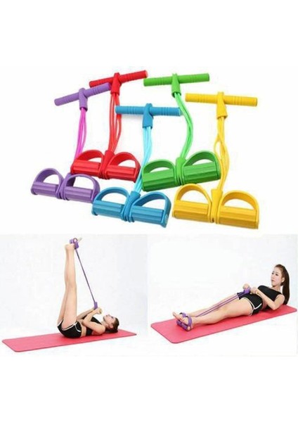 Body Trimmer Mekik Çekme Aleti - Evde Lastikli Egzersiz ve Karın Kası Geliştirici Spor Lastiği