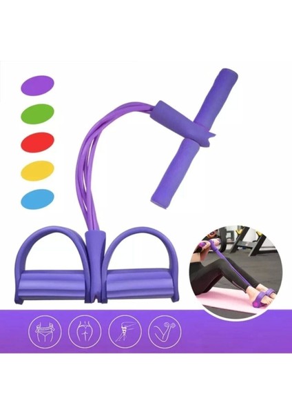 Body Trimmer Mekik Çekme Aleti - Evde Lastikli Egzersiz ve Karın Kası Geliştirici Spor Lastiği