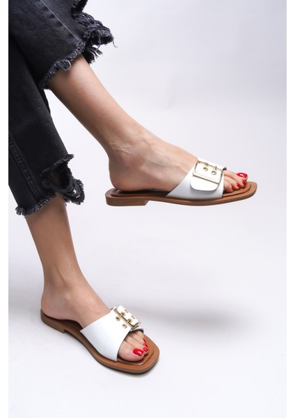 Brenthaela Kadın Hakiki Deri Terlik 00120764 modelleri