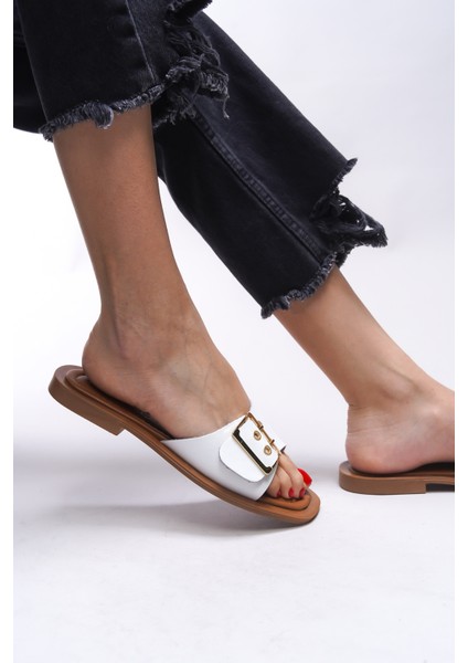 Brenthaela Kadın Hakiki Deri Terlik 00120764 indirimleri