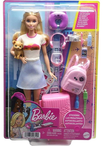 Hjy18 Barbie Seyahatte Bebeği Ve Aksesuarları