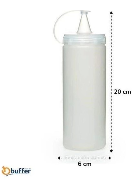 Şeffaf Kapaklı Sızdırmaz Yağlık Sosluk Şişesi Plastik Yağdanlık 400 ml AP-9028